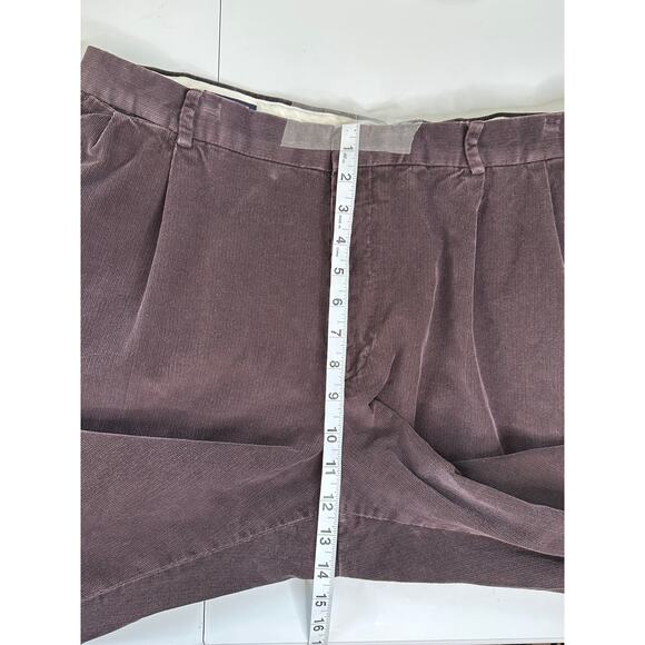 Lands' End Traditional Fit Chocolate Brown Corduroy Pants Straight Leg Winter 38 - Picture 8 of 9